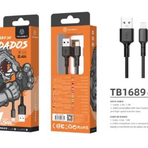 Cabo Usb Para Ip 7/8/Xs/11 2.4A 1.5M Preto