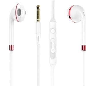 Fone de ouvido com fio TD8023, plugue 3,5 mm, controle no fio, microfone HD, cabo 1,2m