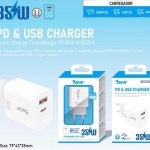 Carregador Rápido PD 35W + USB