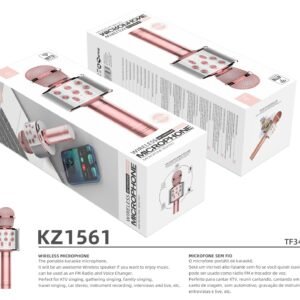 Novo Microfone Bluetooth Ouro Rosa