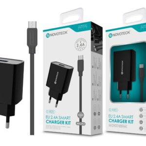Carregador com Cabo Micro Negro 2.4A 1 USB NOVOTECK C-002V