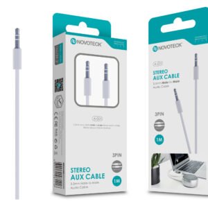 Cabo Aux 1M 3Pin Jack 3.50 NOVOTECK A-001