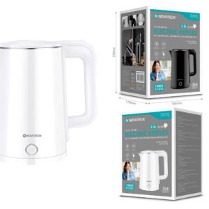Chaleira Elétrica HA-001 Branco - 2,5L, 1500W, Aço Inoxidável, Proteção Contra Fervura a Seco