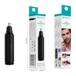 Aparador de Pêlos Nasais Novoteck HE-001 – Nariz, Orelhas e Sobrancelhas, Operado a Pilha, Portátil e Silencioso