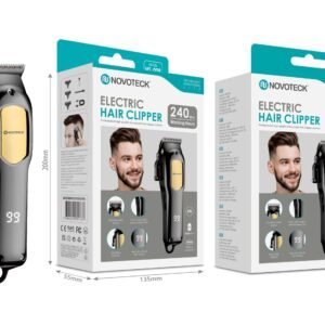 Máquina de Cortar Cabelo HS-009 - Profissional, Lâminas em Aço Inoxidável, Display LED