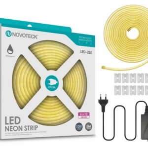 Fita Neon Led Luz Quente 5M 10W 12V 600Led Ip65 LED-025