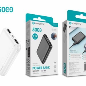 Power Bank Ultra Fino 5000mAh PB-009 Branco - Compacto e Portátil